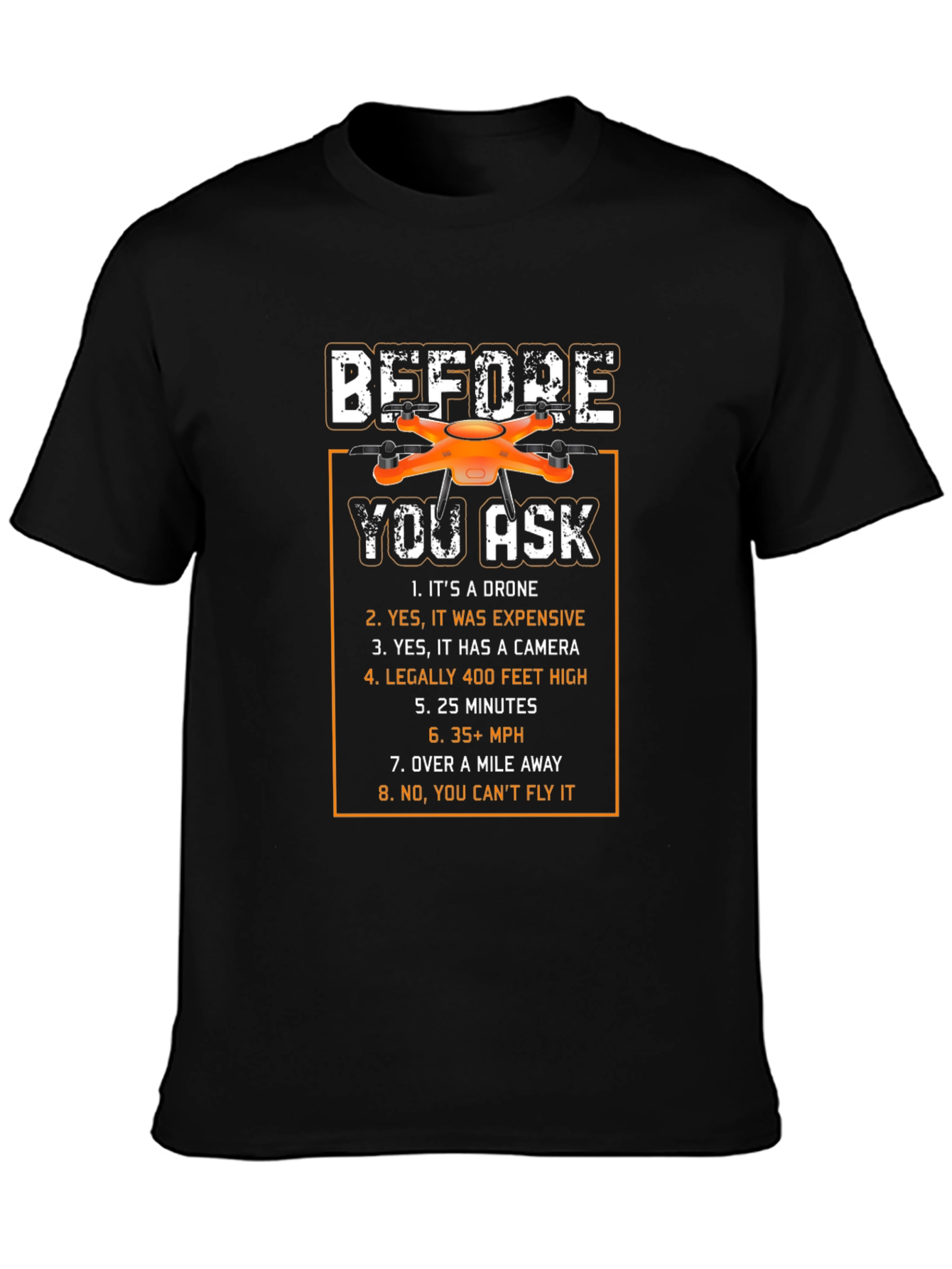 Drone Owner Funny T-Shirt - Before You Ask