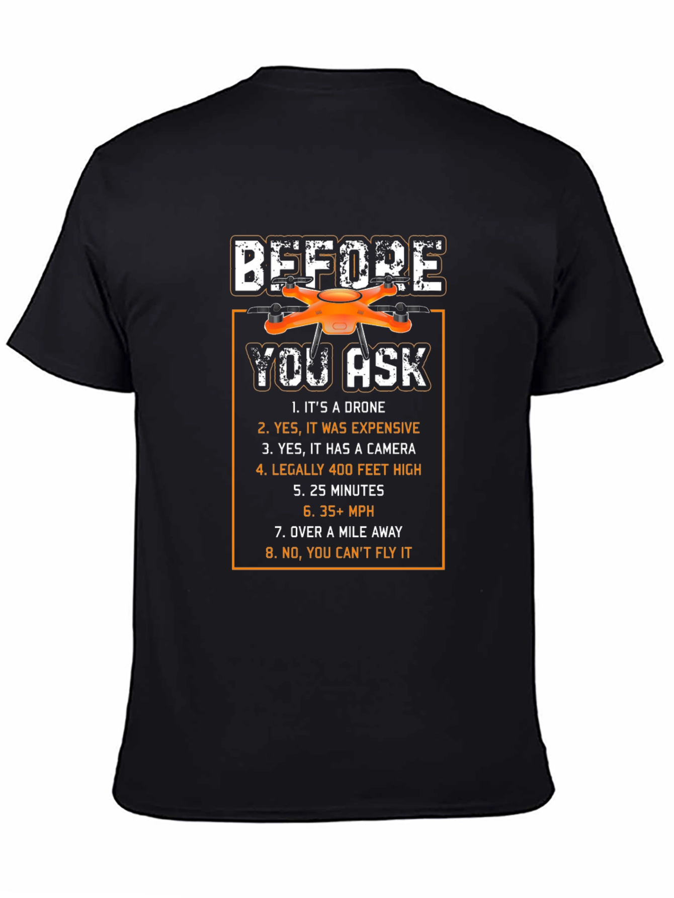 Drone Owner Funny T-Shirt - Before You Ask
