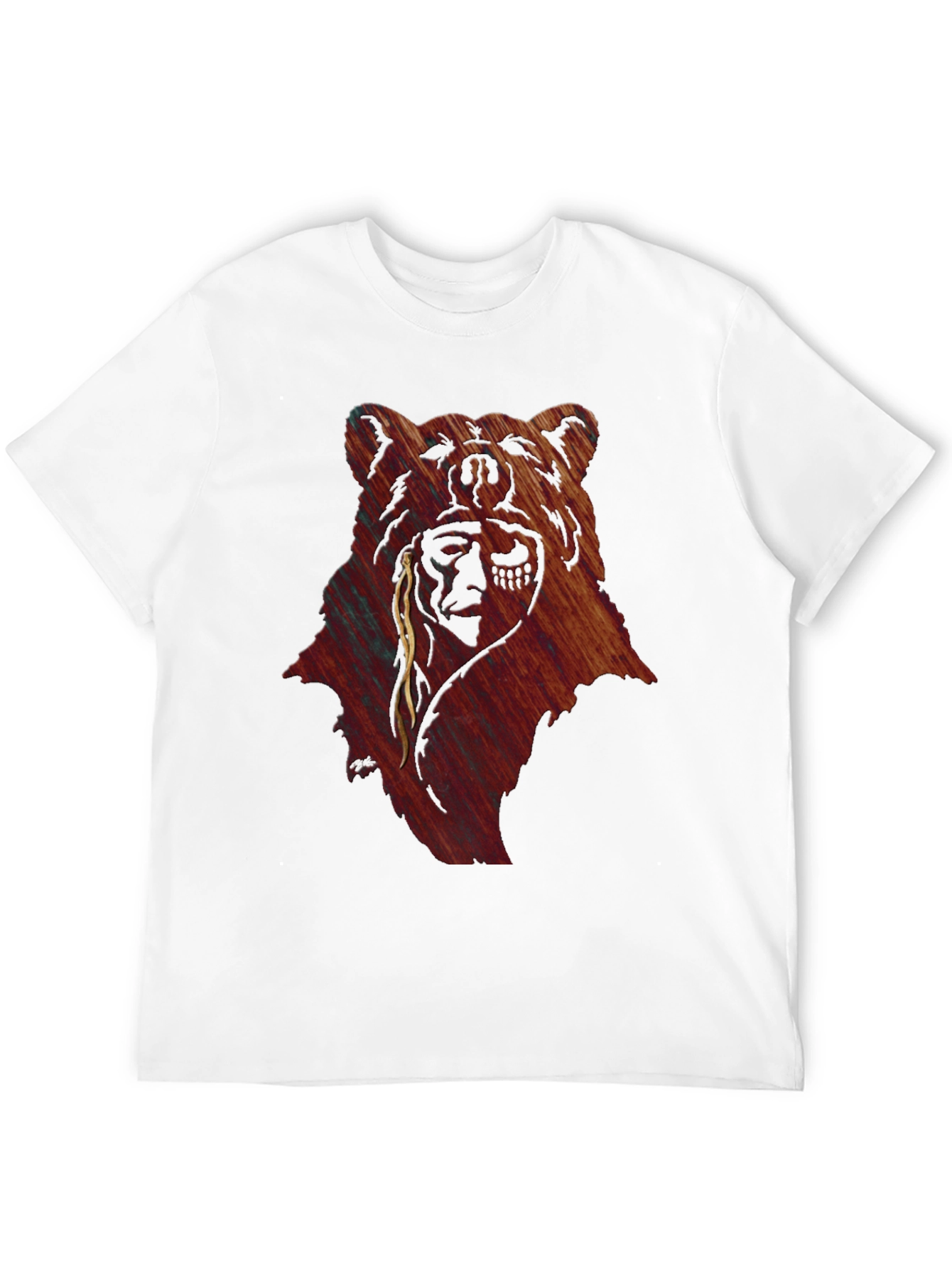 Bear & Native American Headdress Graphic Tee