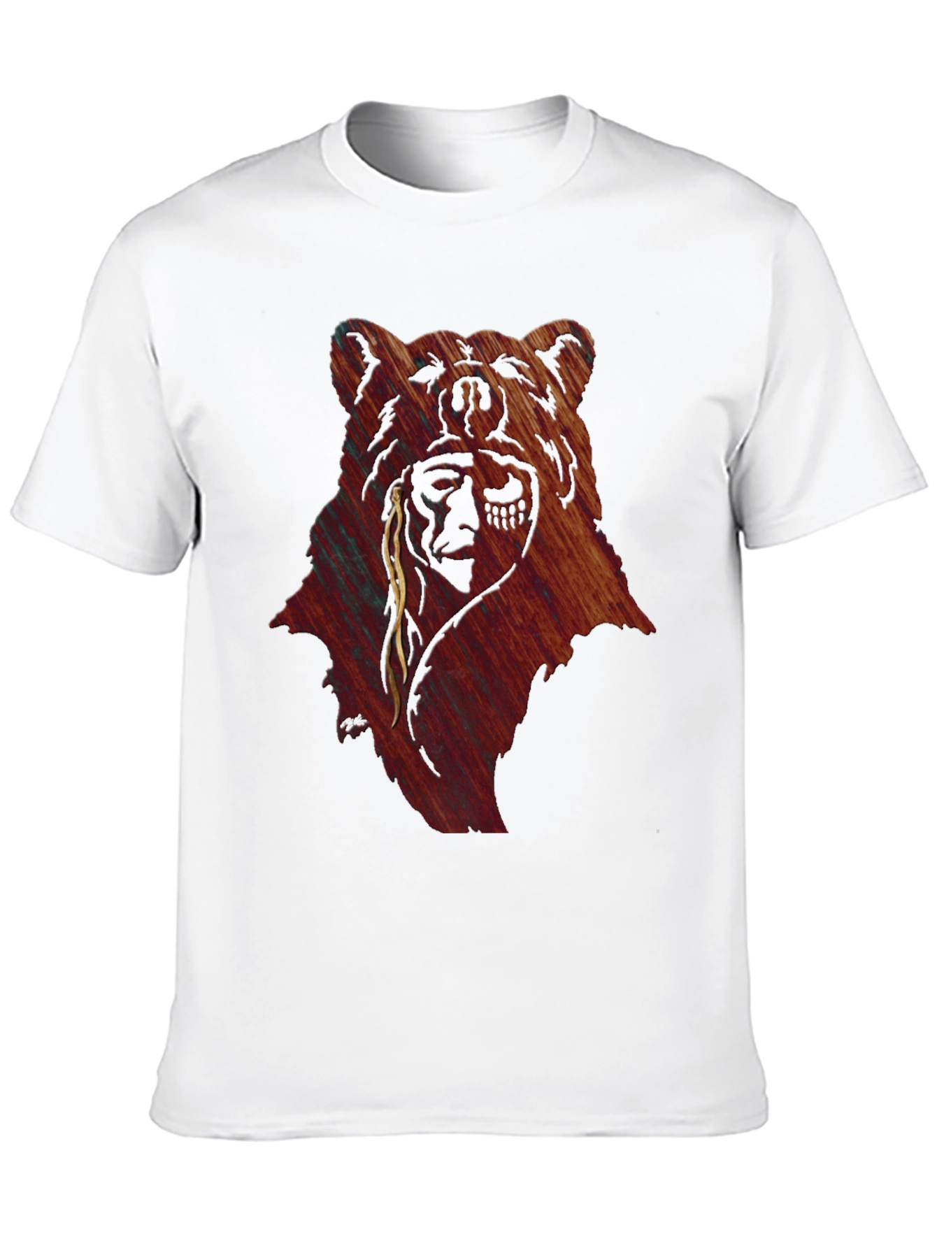 Bear & Native American Headdress Graphic Tee