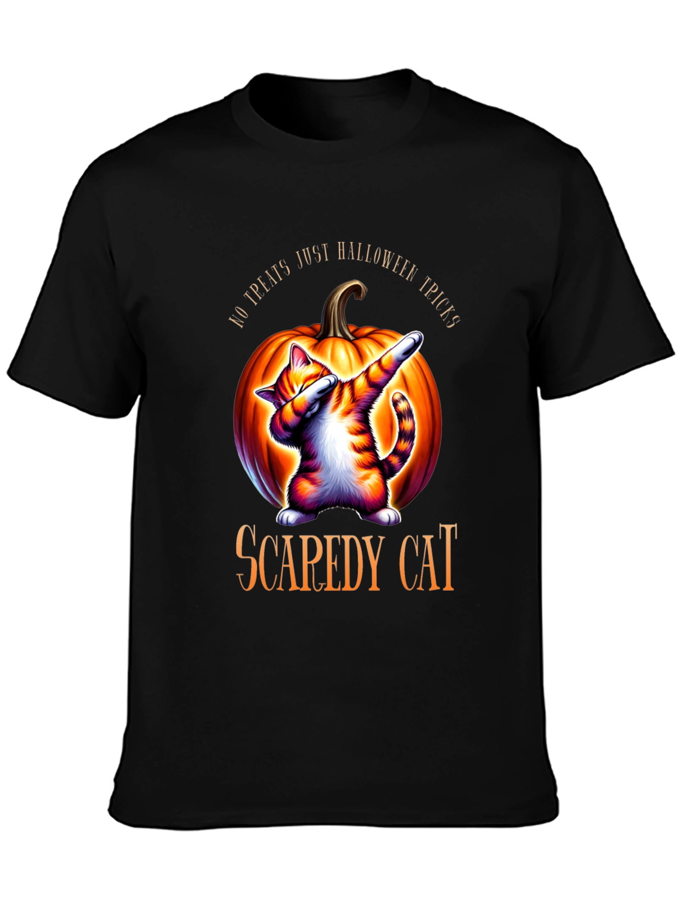 Halloween Scaredy Cat Dabbing T-Shirt