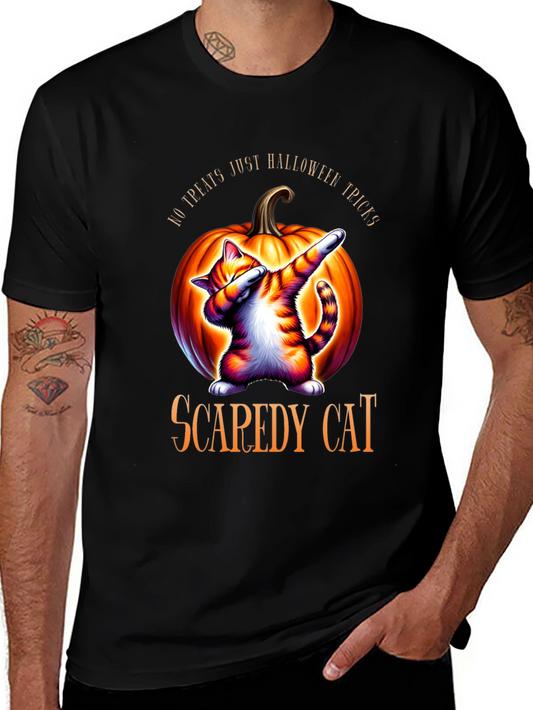 Halloween Scaredy Cat Dabbing T-Shirt