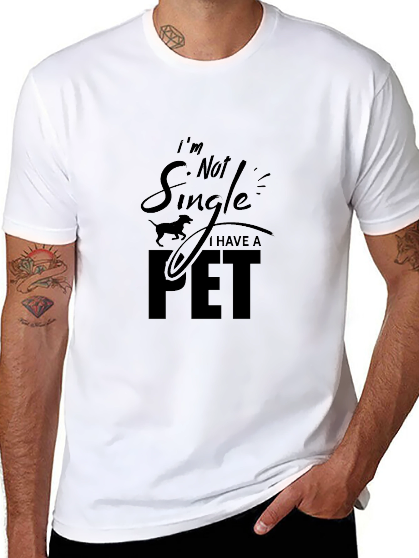 Im Not Single I Have A Pet Black T-Shirt