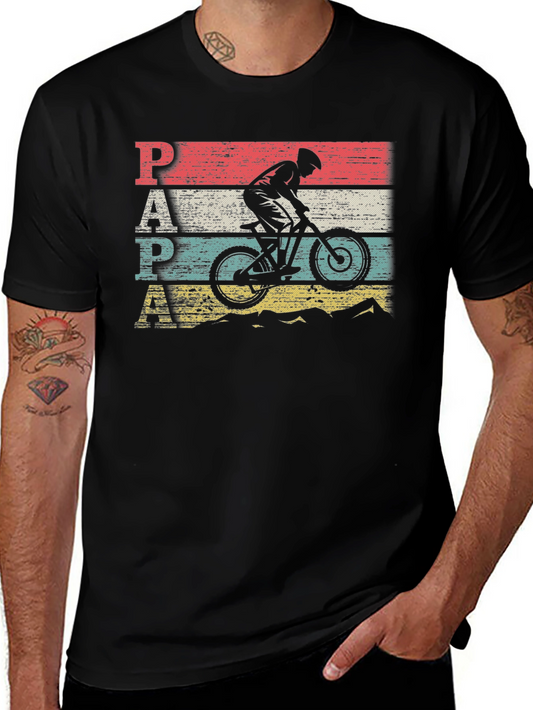 Vintage Style PAPA Mountain Biker T-Shirt