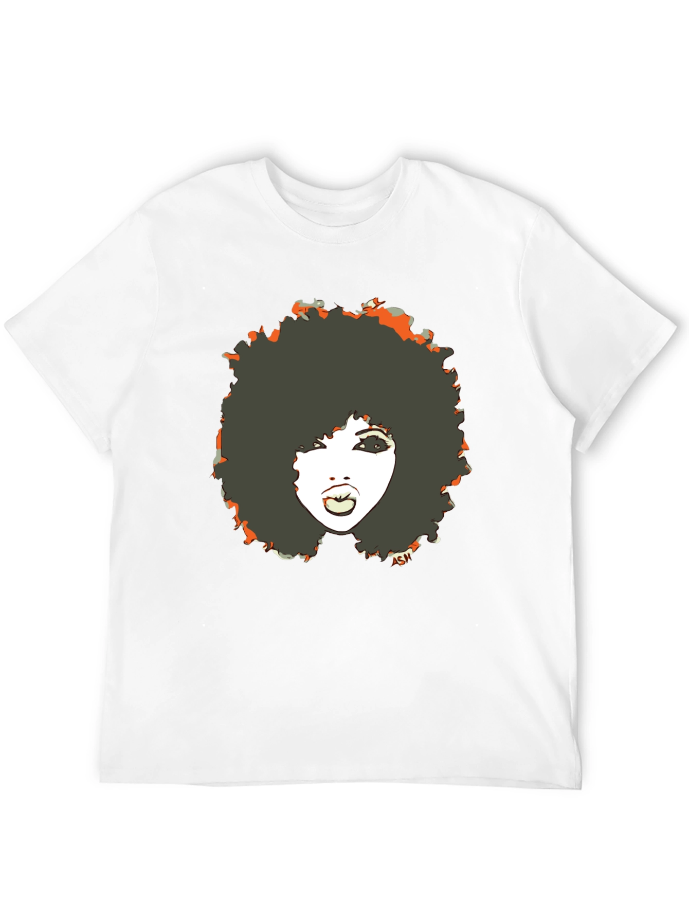 Retro Afro Woman Graphic Tee - Cool Black T-Shirt