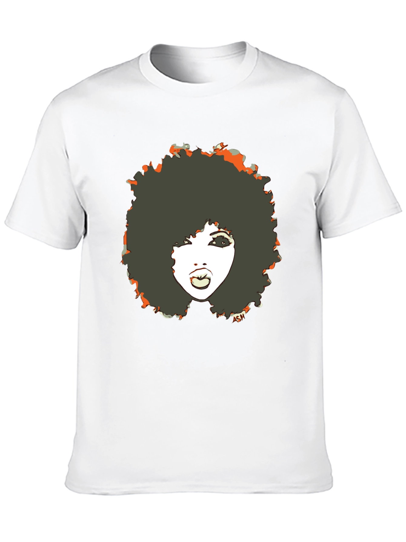 Retro Afro Woman Graphic Tee - Cool Black T-Shirt