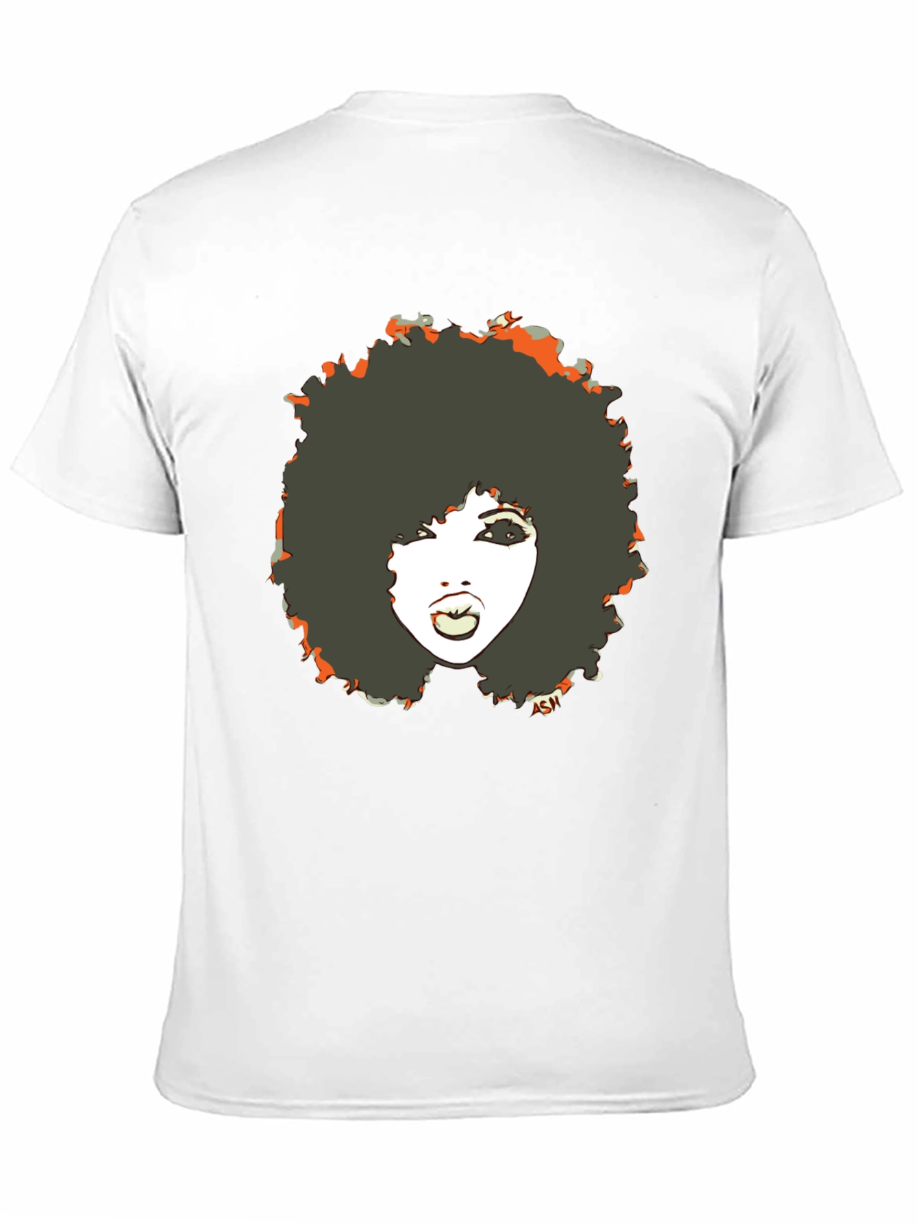 Retro Afro Woman Graphic Tee - Cool Black T-Shirt