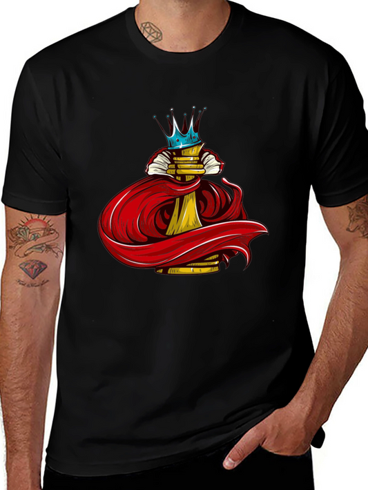 Crowned Chess Piece Black Graphic Tee