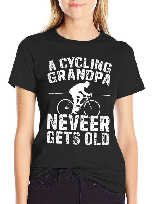 Cycling Grandpa T-Shirt - Never Gets Old Bike Tee
