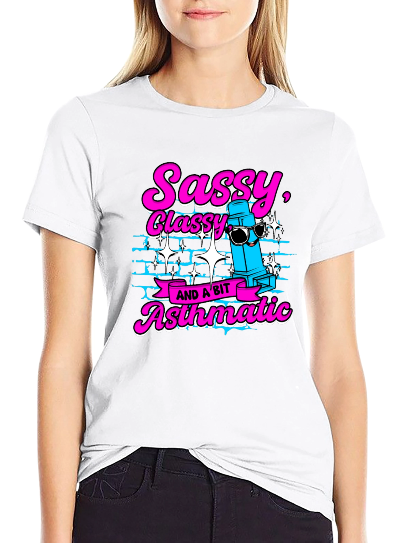 Sassy Classy and a Bit Asthmatic Black T-Shirt