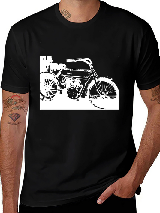 Vintage Motorcycle Graphic Black T-Shirt
