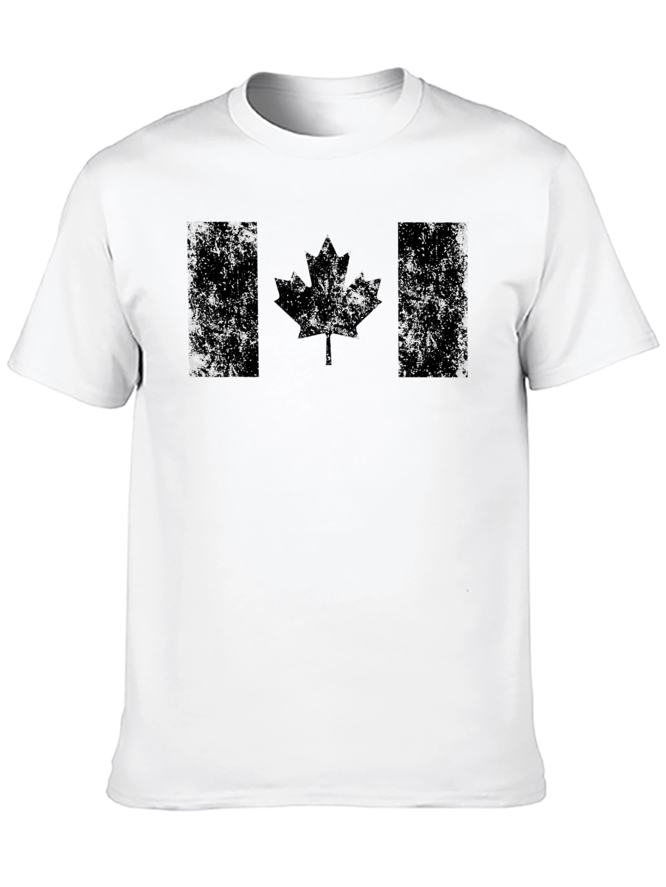 Distressed Canadian Flag Graphic T-Shirt