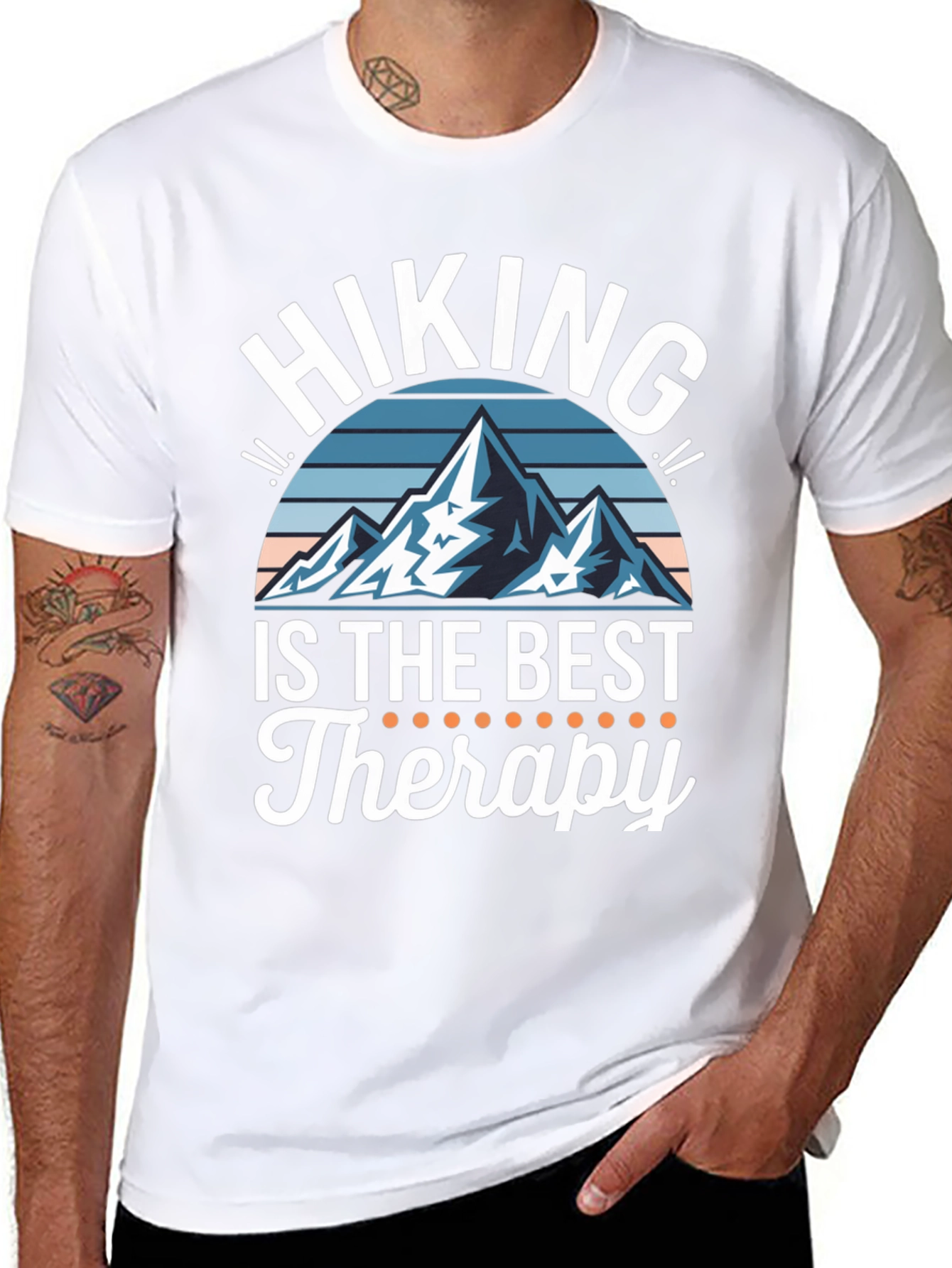 Hiking Therapy Graphic Tee - Mountain Lover Shirt