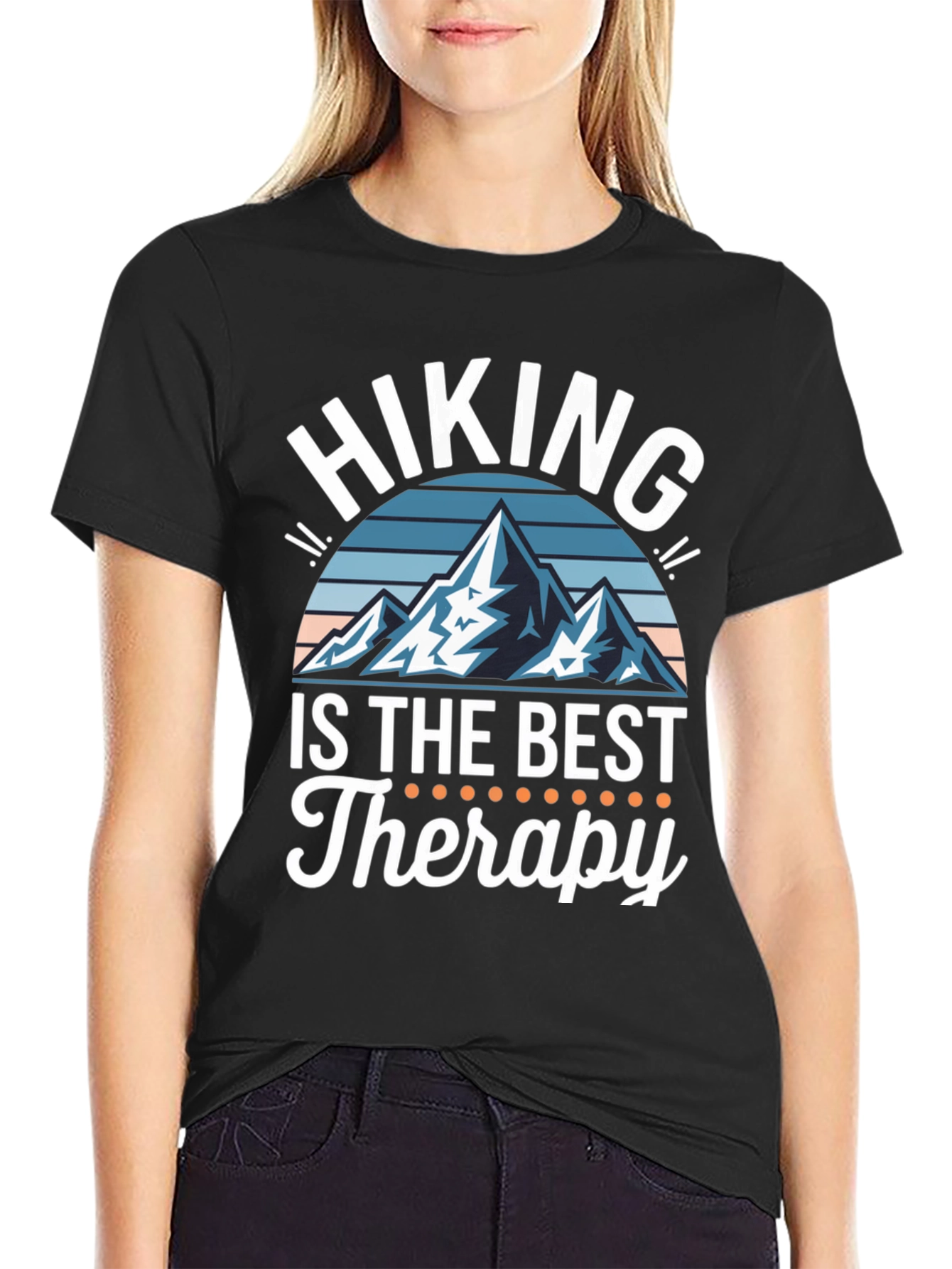 Hiking Therapy Graphic Tee - Mountain Lover Shirt
