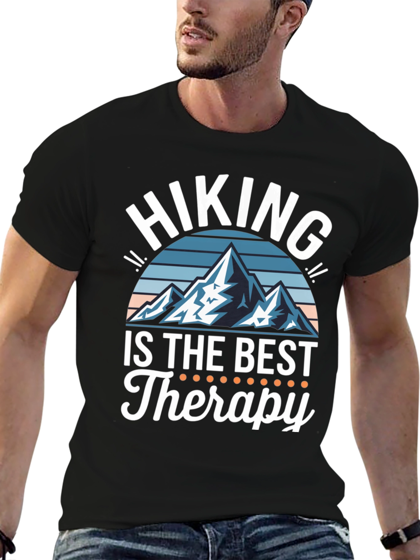 Hiking Therapy Graphic Tee - Mountain Lover Shirt