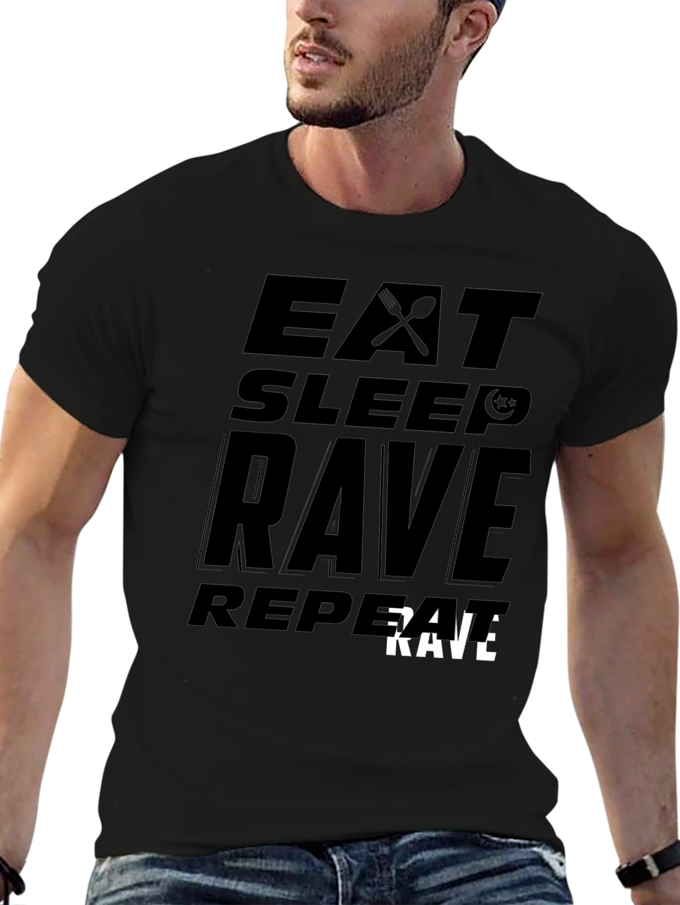 Eat Sleep Rave Repeat Graphic Tee