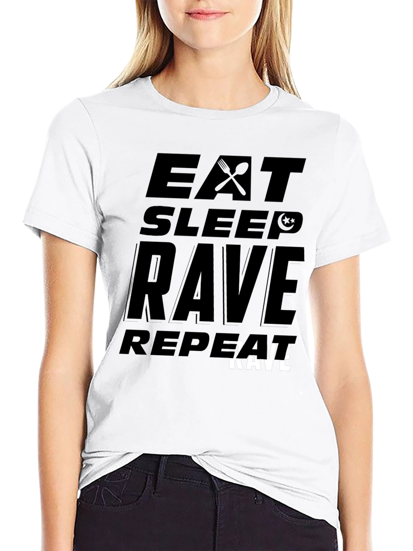 Eat Sleep Rave Repeat Graphic Tee