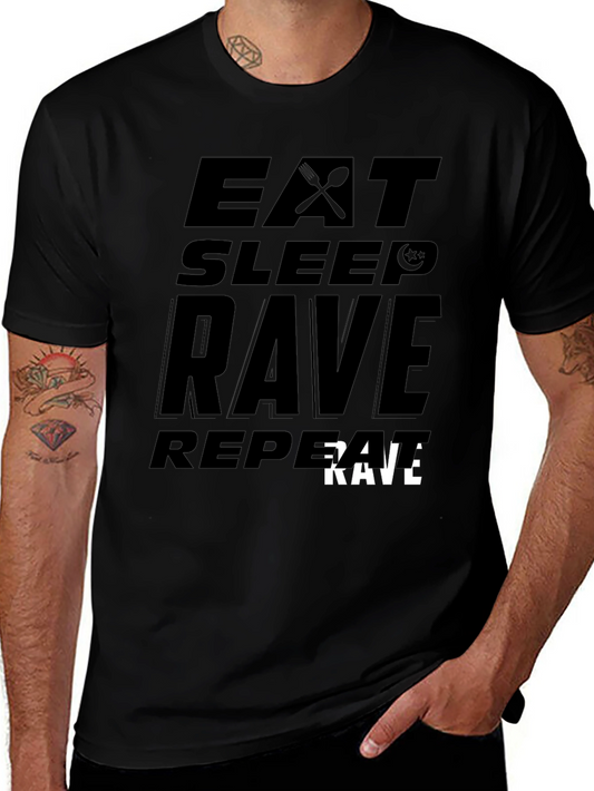 Eat Sleep Rave Repeat Graphic Tee