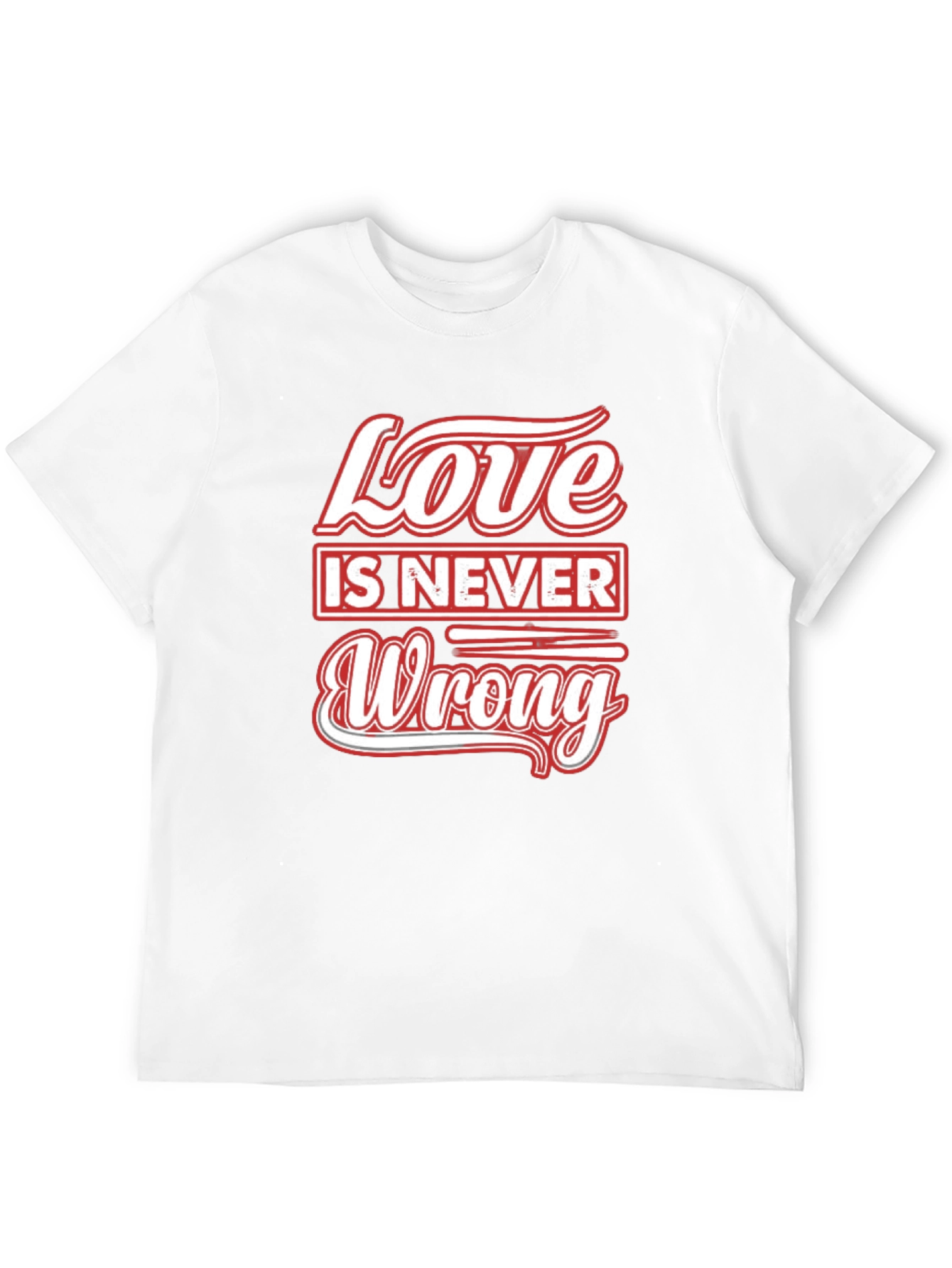 Love is Never Wrong Black Graphic T-Shirt