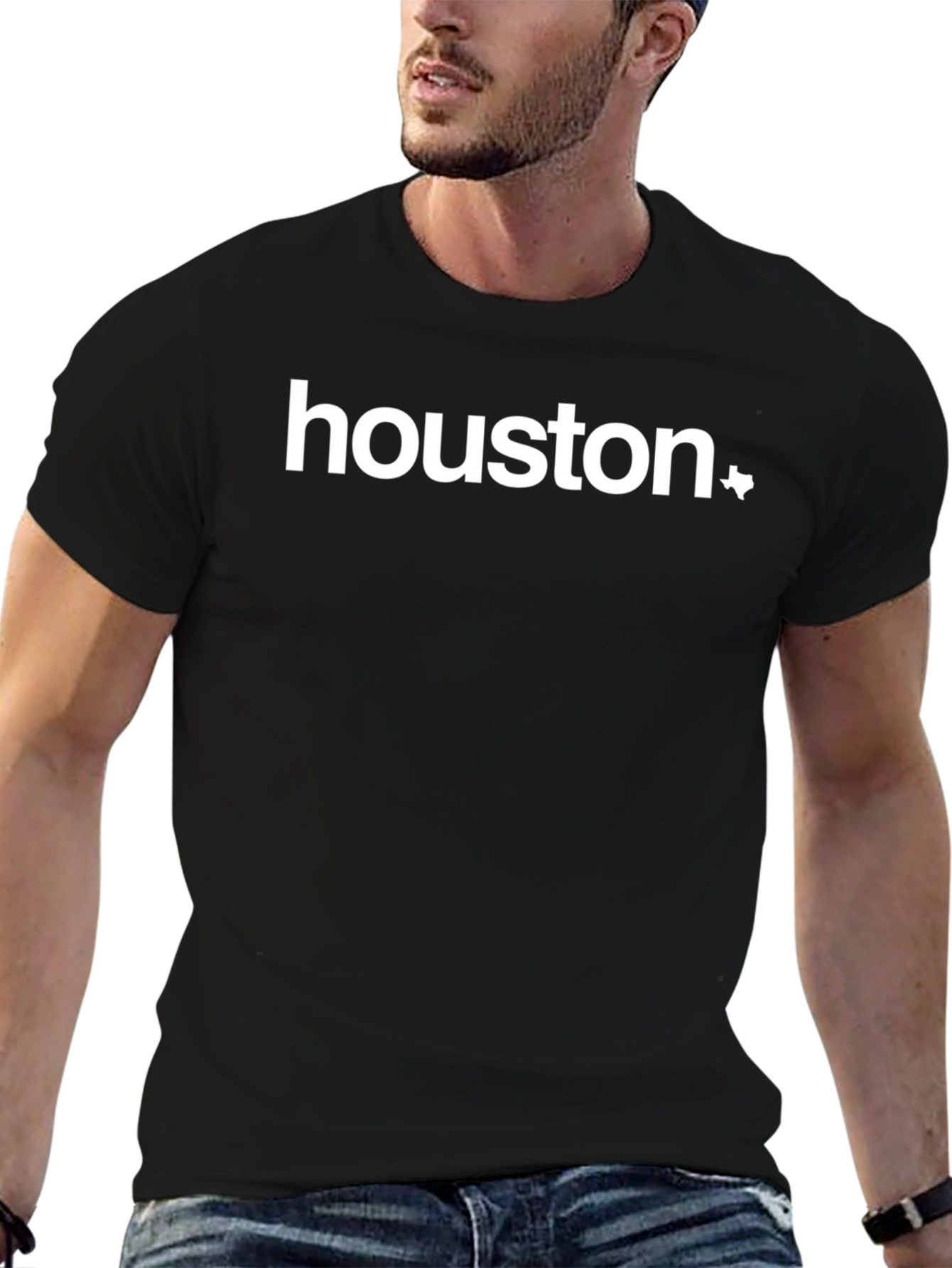 Houston TX Graphic T-Shirt - Black