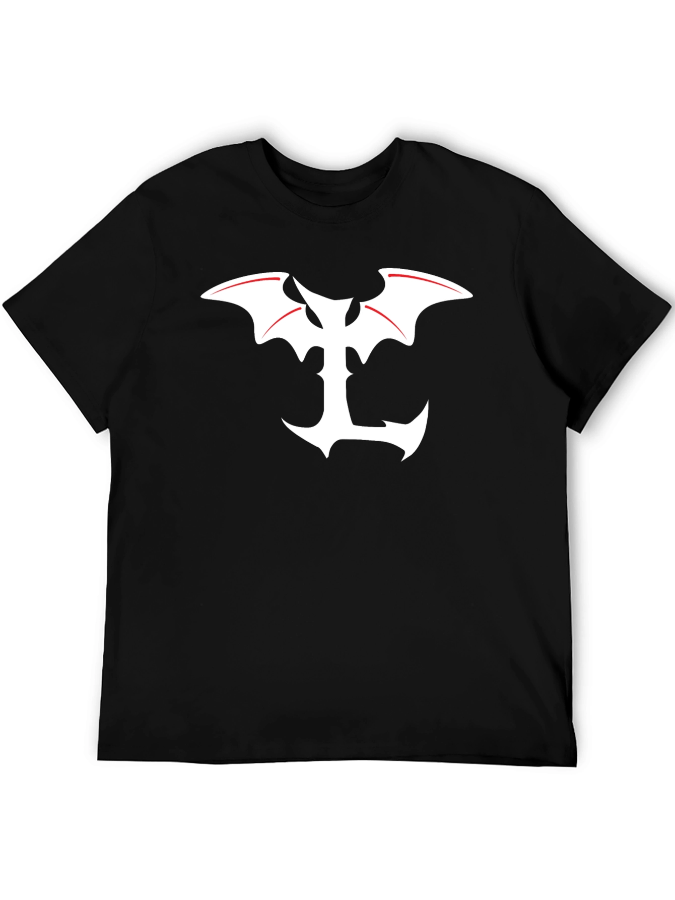Bat Wing Anchor T-Shirt - Bold Graphic Tee