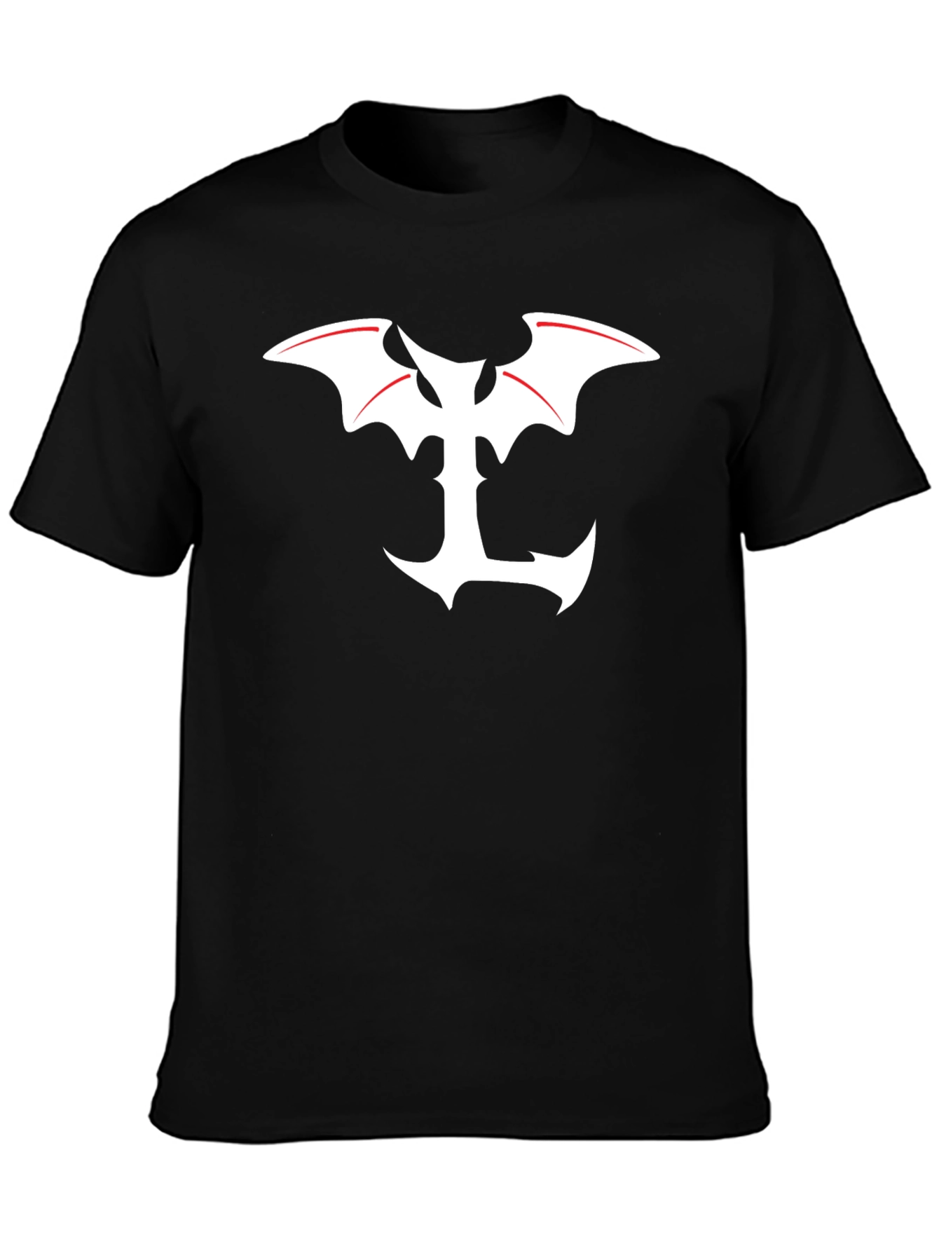 Bat Wing Anchor T-Shirt - Bold Graphic Tee