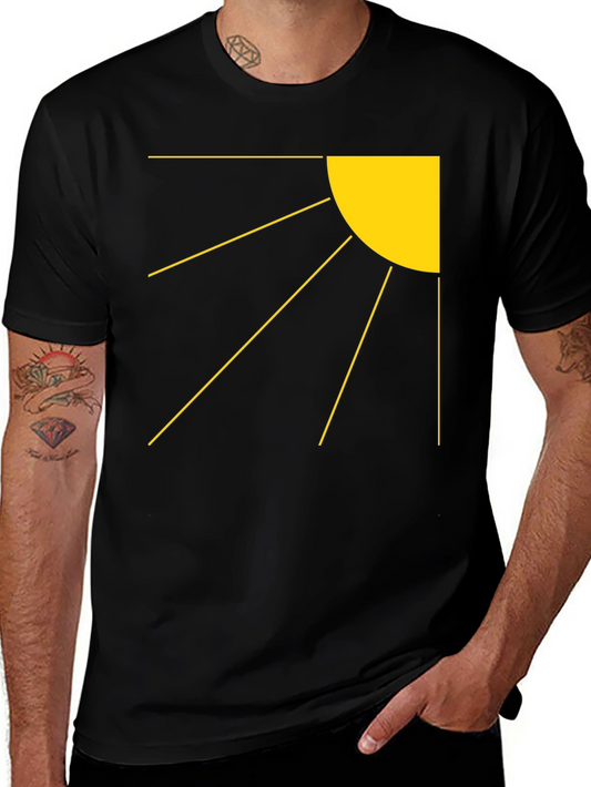 Rising Sun Graphic Tee - Black Cotton Blend