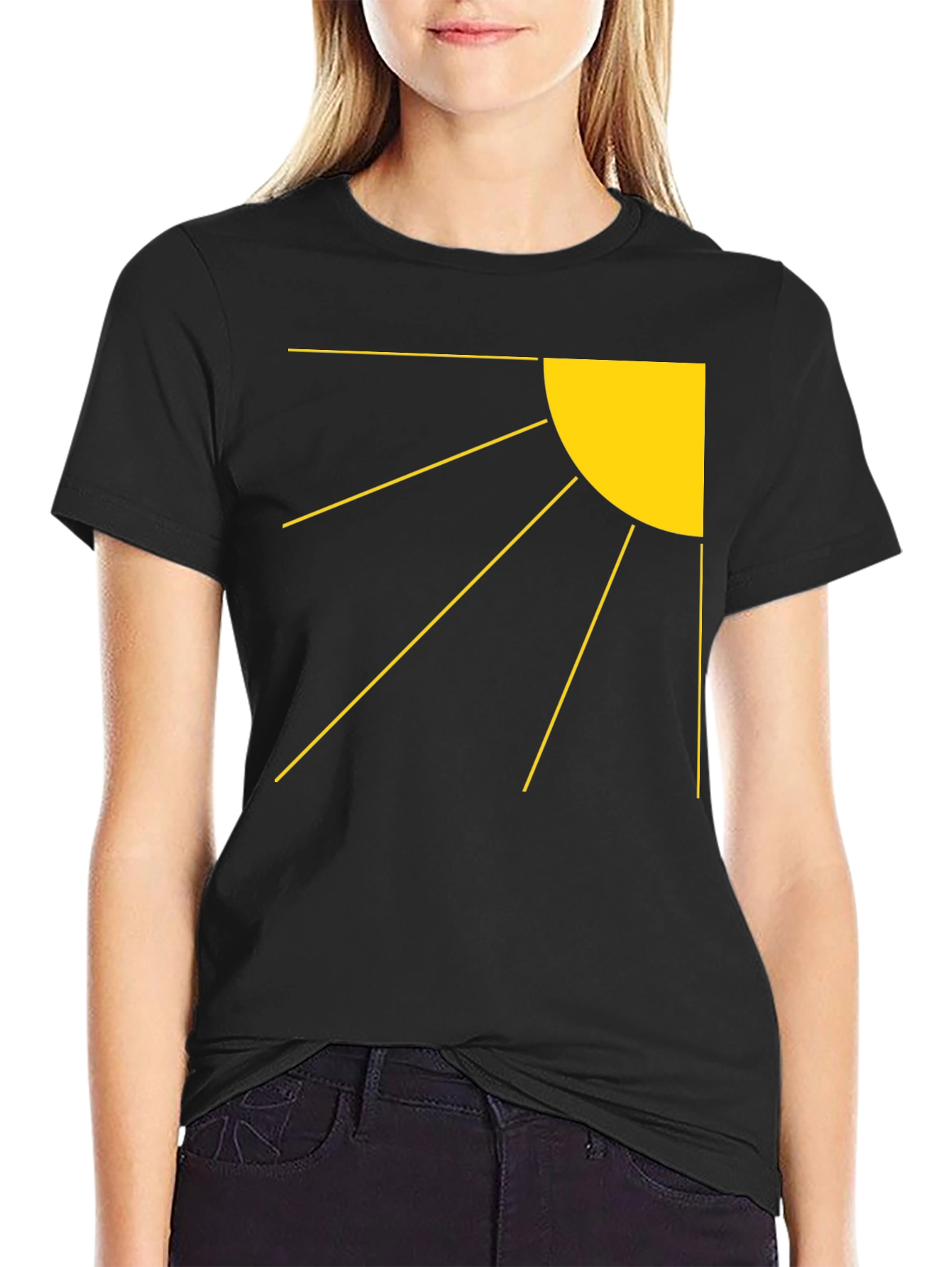 Rising Sun Graphic Tee - Black Cotton Blend