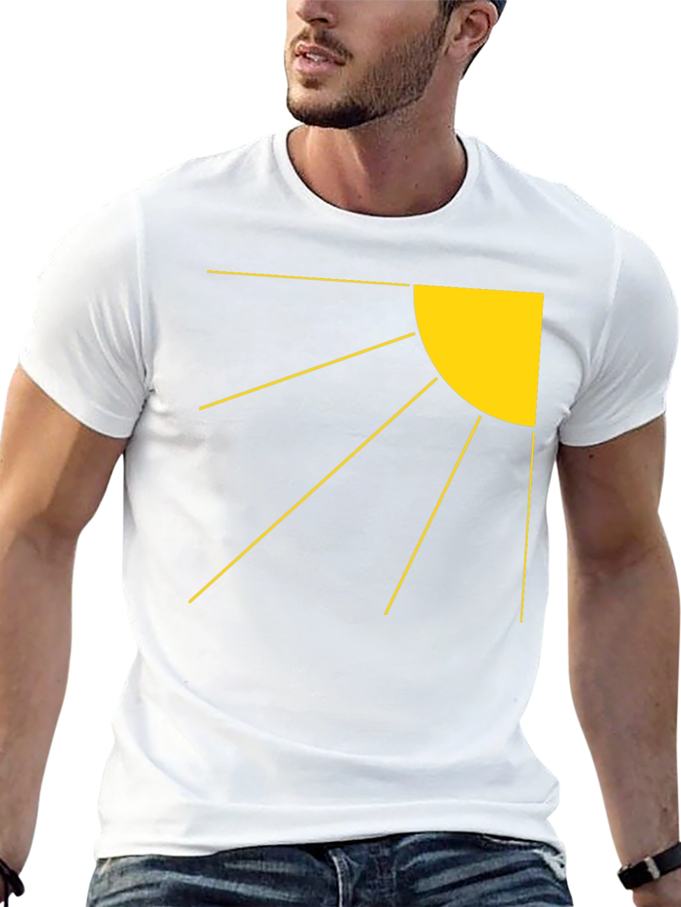Rising Sun Graphic Tee - Black Cotton Blend