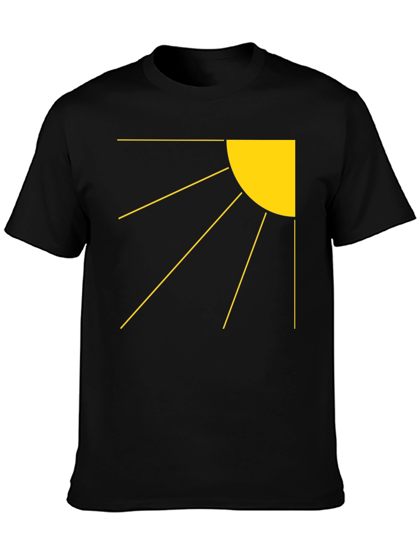 Rising Sun Graphic Tee - Black Cotton Blend