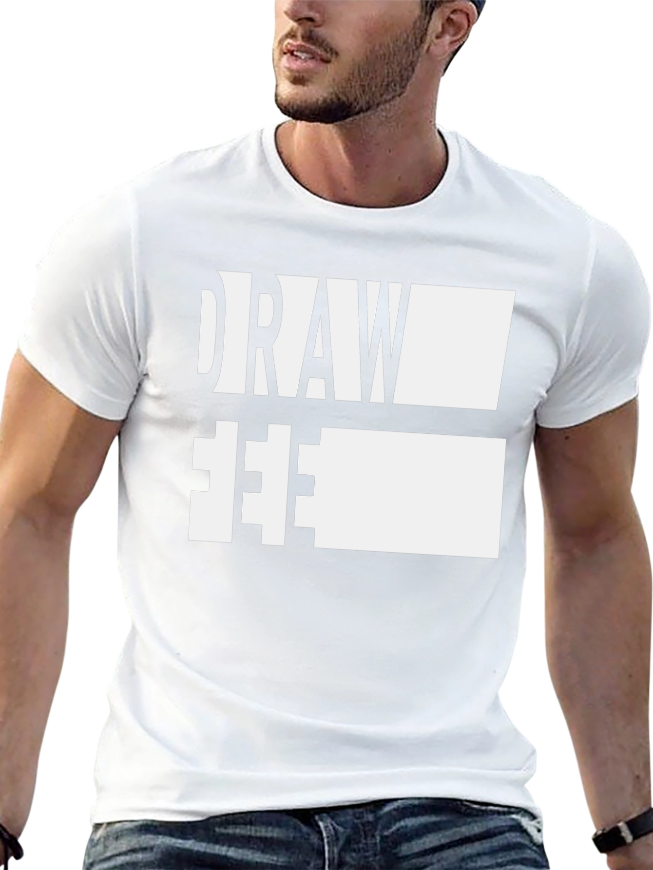 Draw Free Tee - Artistic Expression Black Cotton T-Shirt