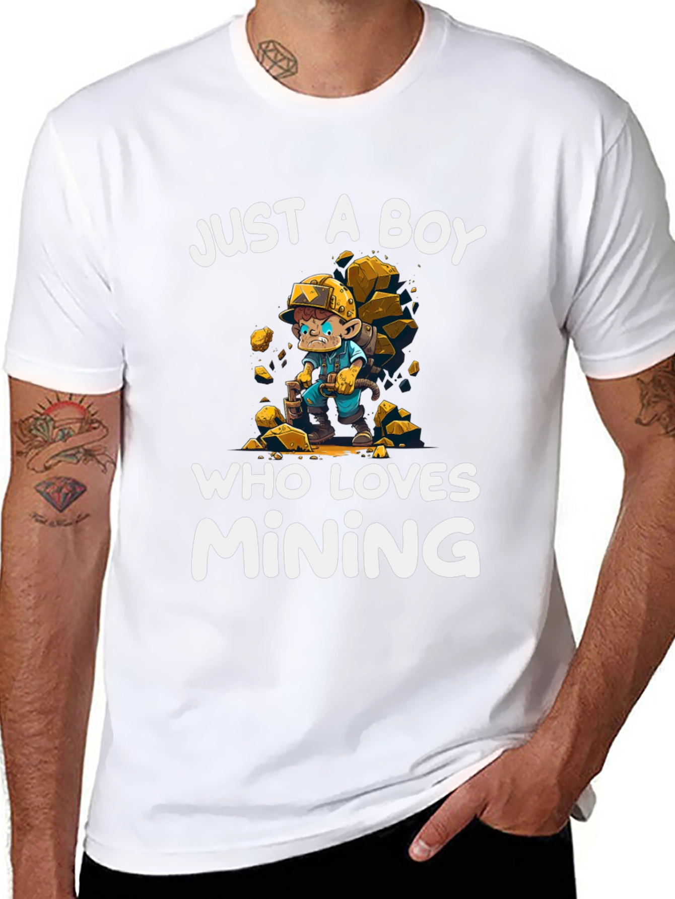 Boy Who Loves Mining T-Shirt