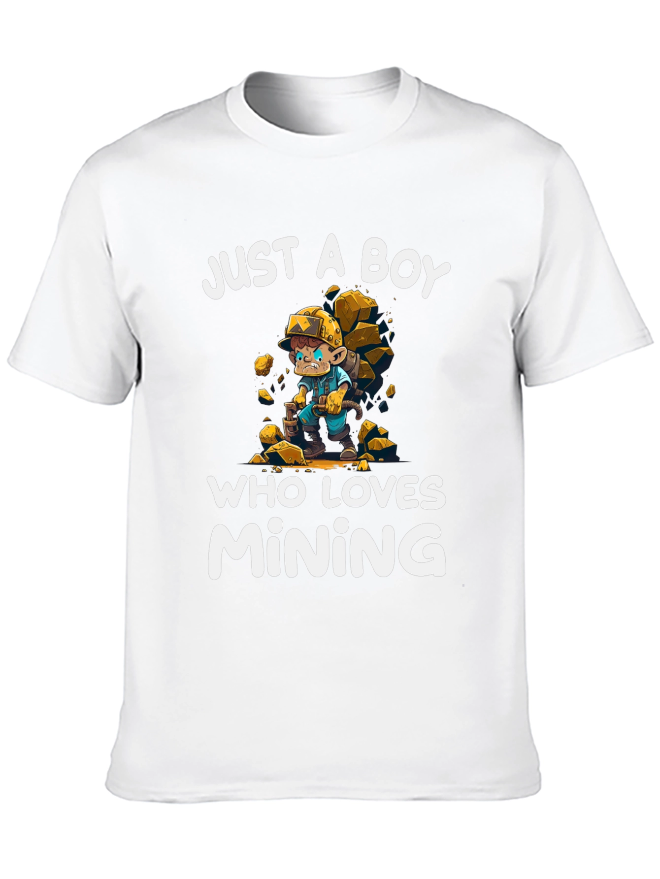 Boy Who Loves Mining T-Shirt