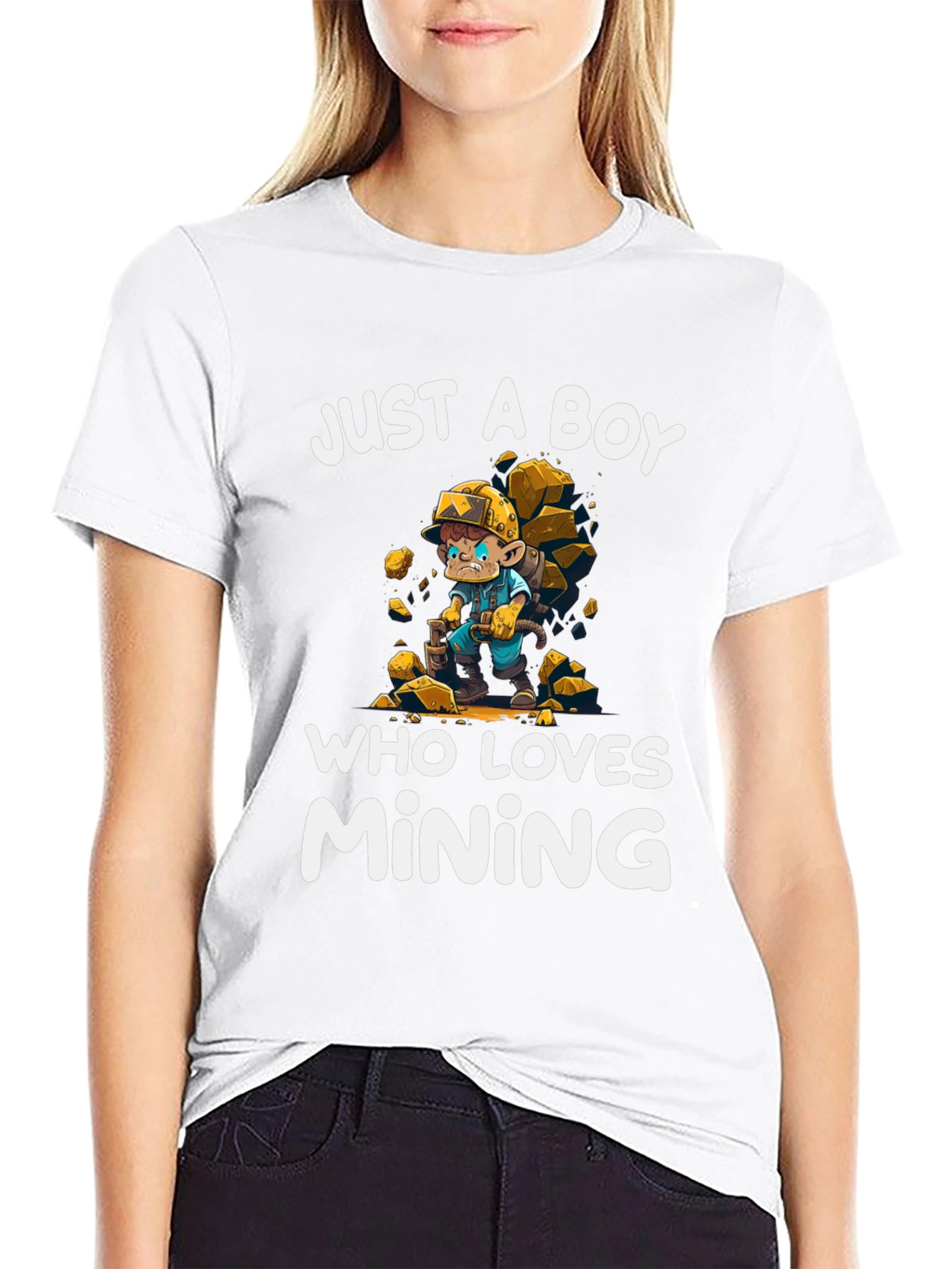 Boy Who Loves Mining T-Shirt