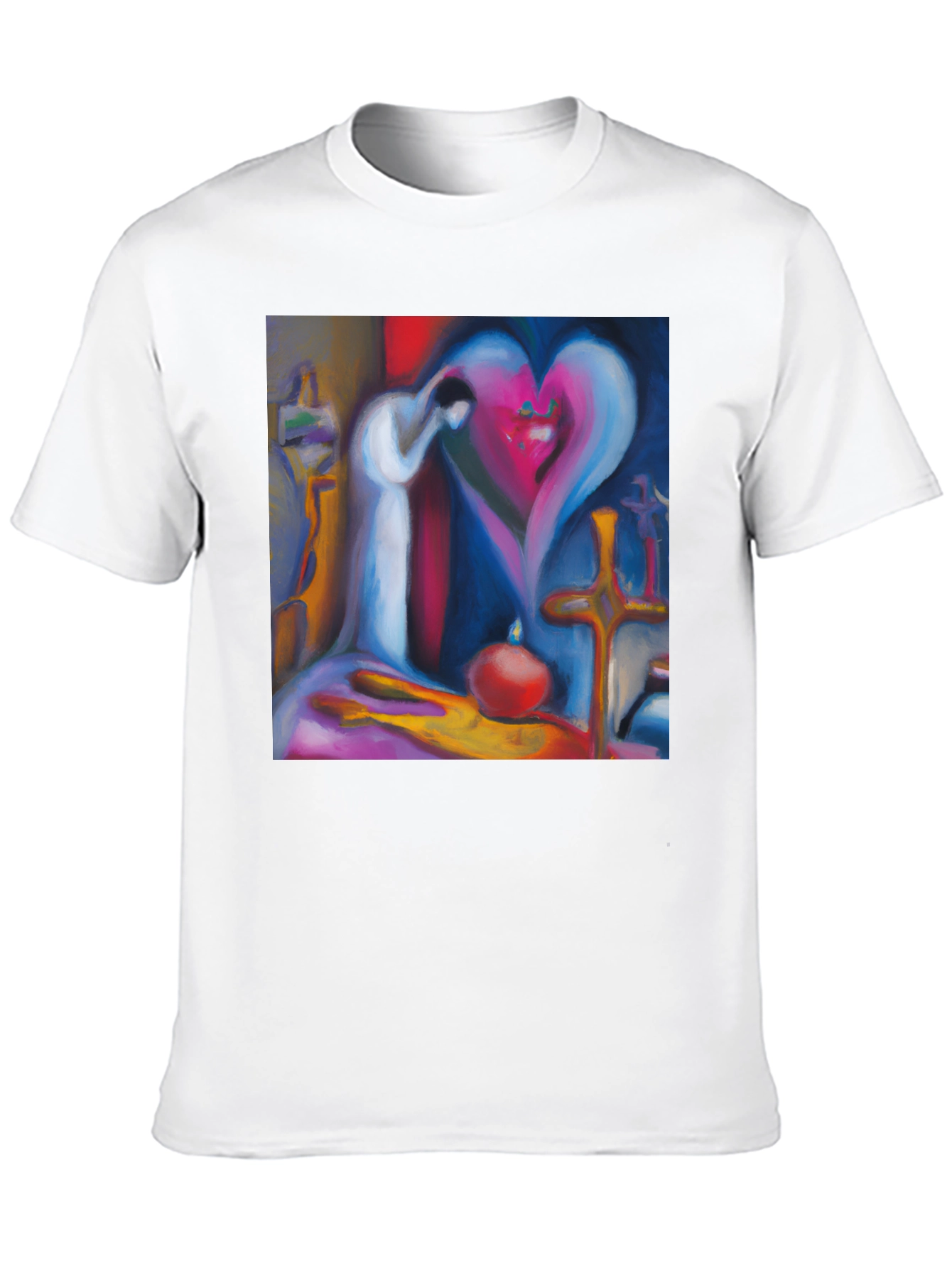Abstract Heart T-Shirt - Artistic Love Design