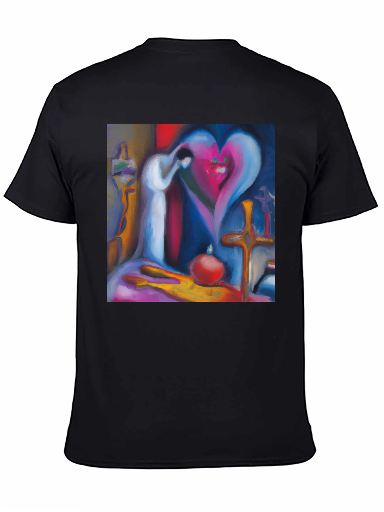 Abstract Heart T-Shirt - Artistic Love Design