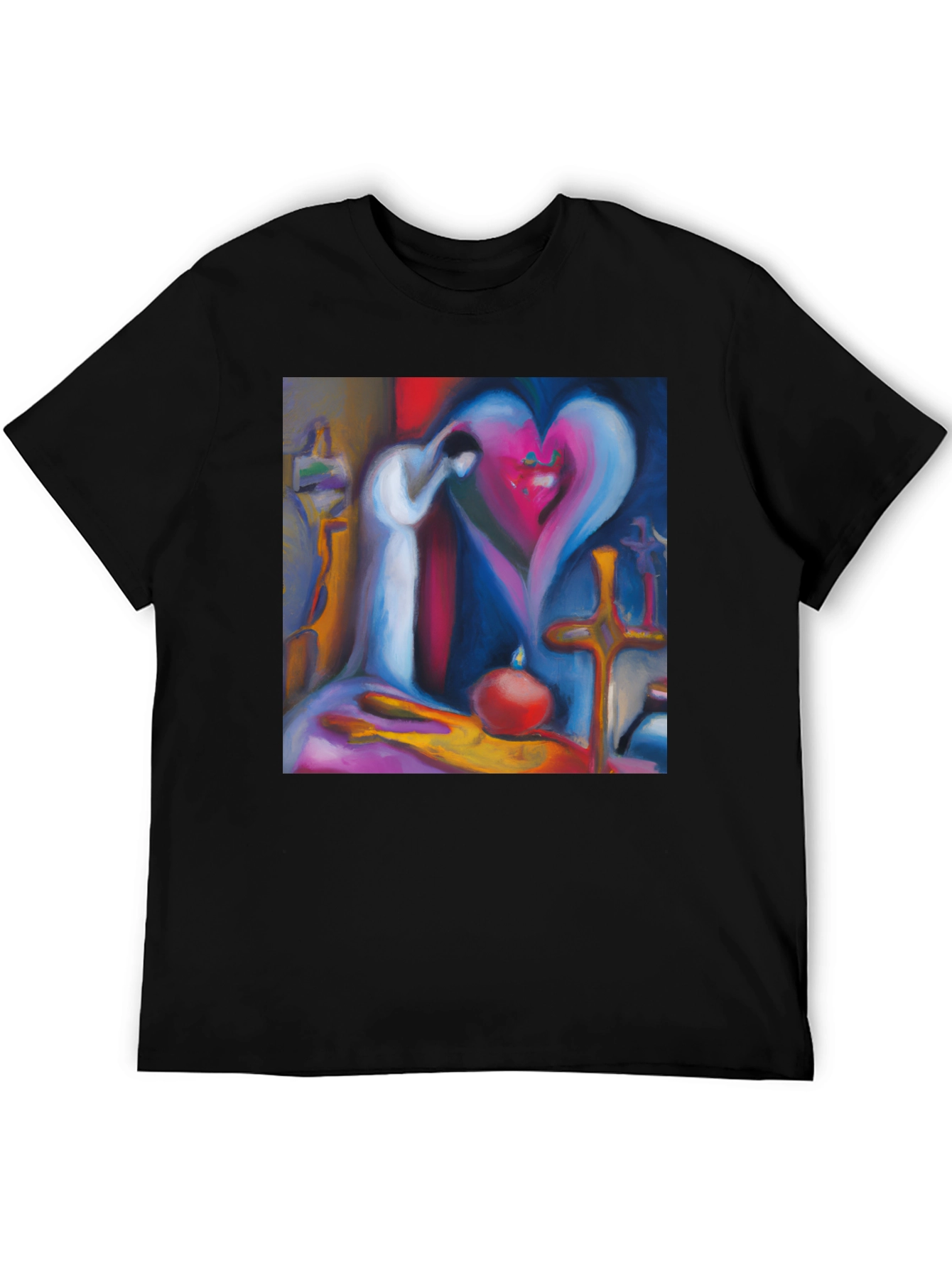 Abstract Heart T-Shirt - Artistic Love Design