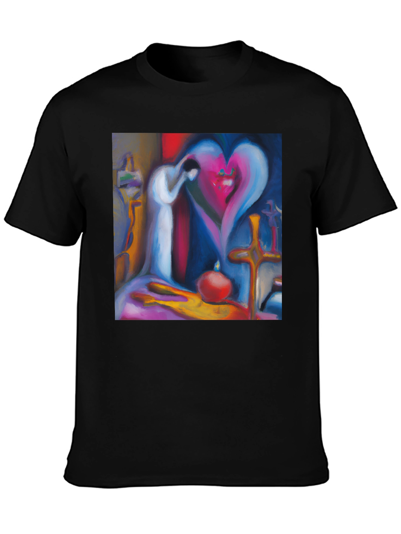 Abstract Heart T-Shirt - Artistic Love Design