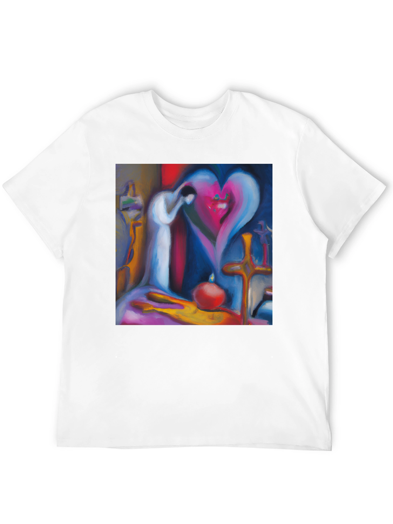 Abstract Heart T-Shirt - Artistic Love Design