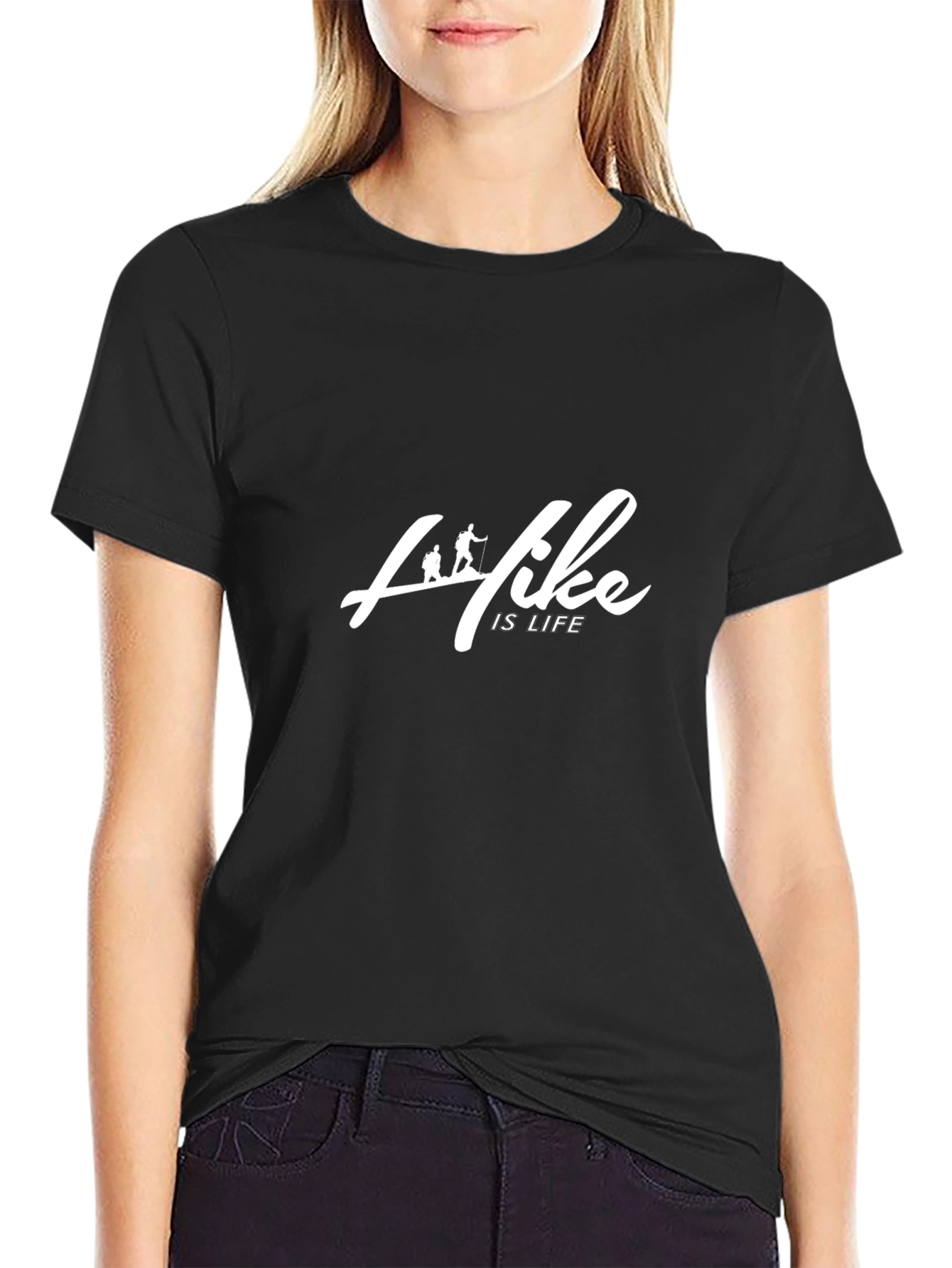 Hike is Life Graphic Tee - Black