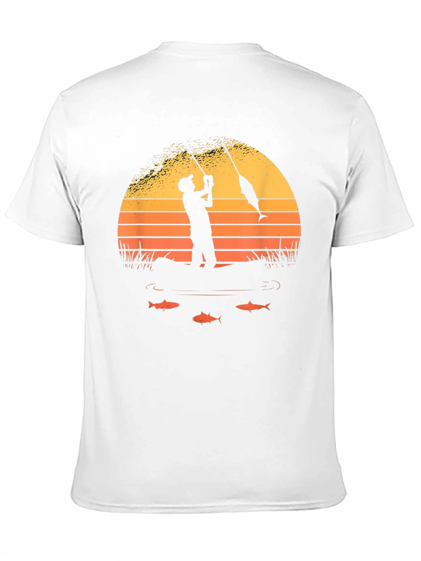 Fisherman Sunset Graphic Tee - Black
