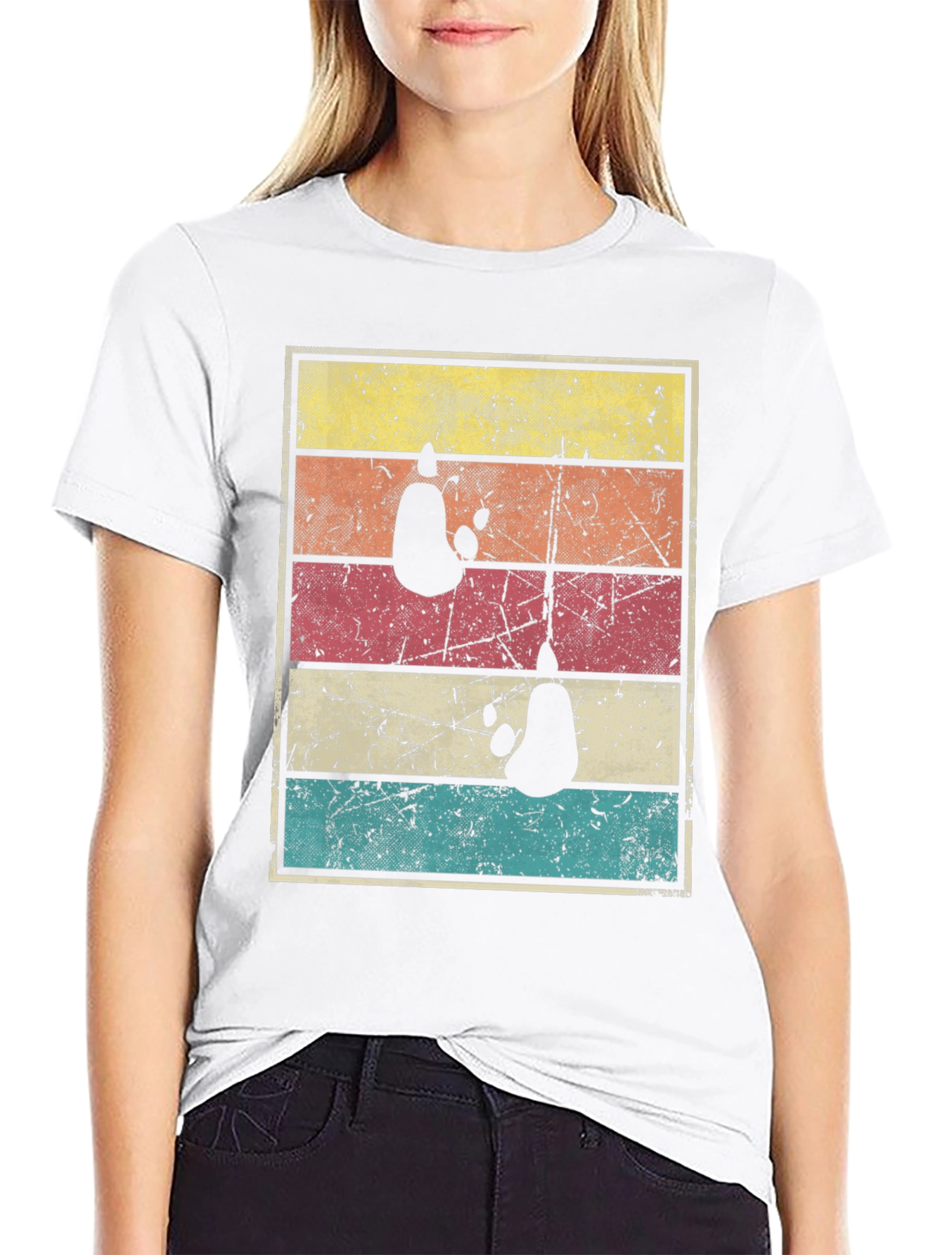 Retro Panda Silhouette T-Shirt