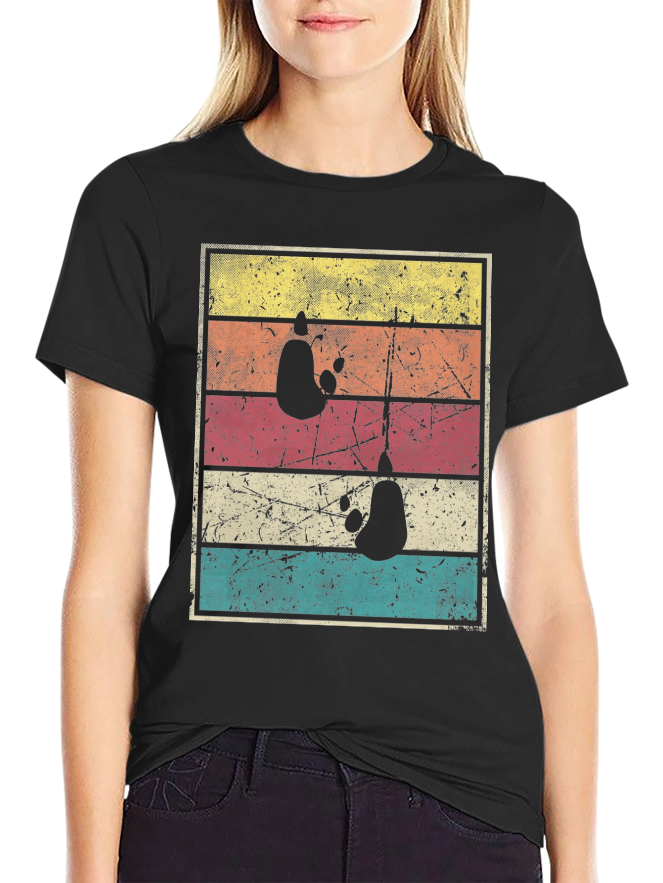 Retro Panda Silhouette T-Shirt