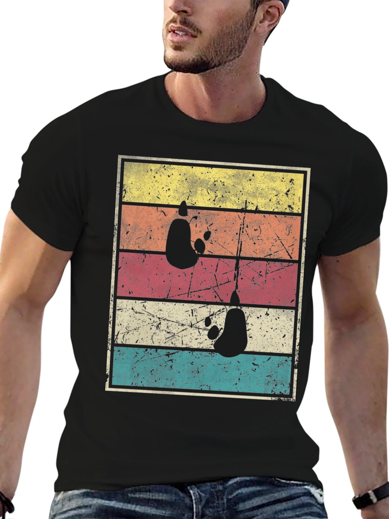 Retro Panda Silhouette T-Shirt