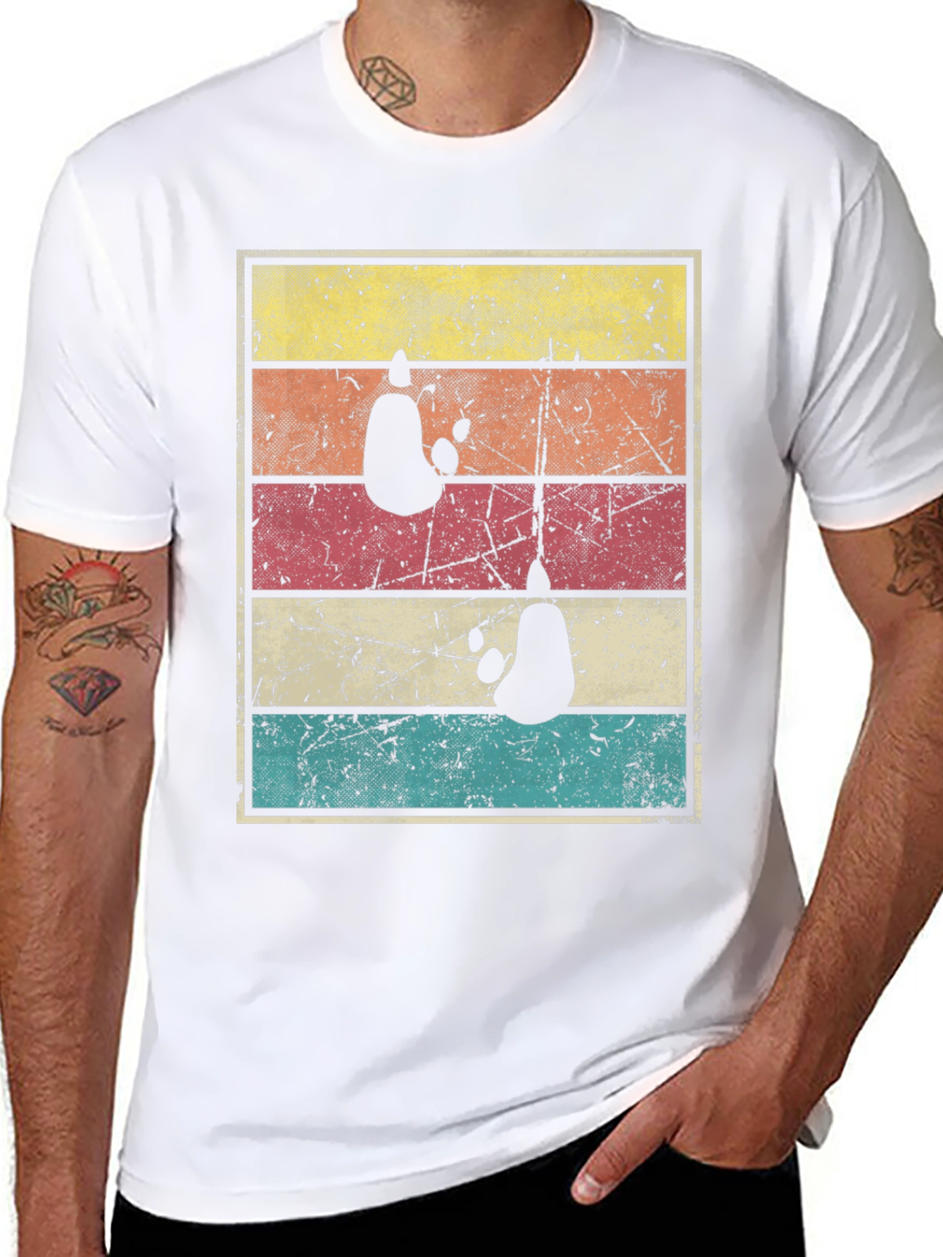Retro Panda Silhouette T-Shirt