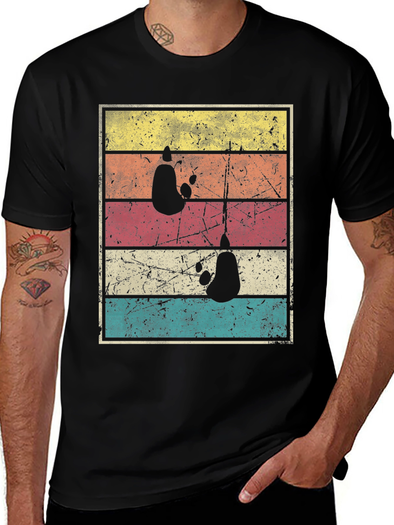 Retro Panda Silhouette T-Shirt