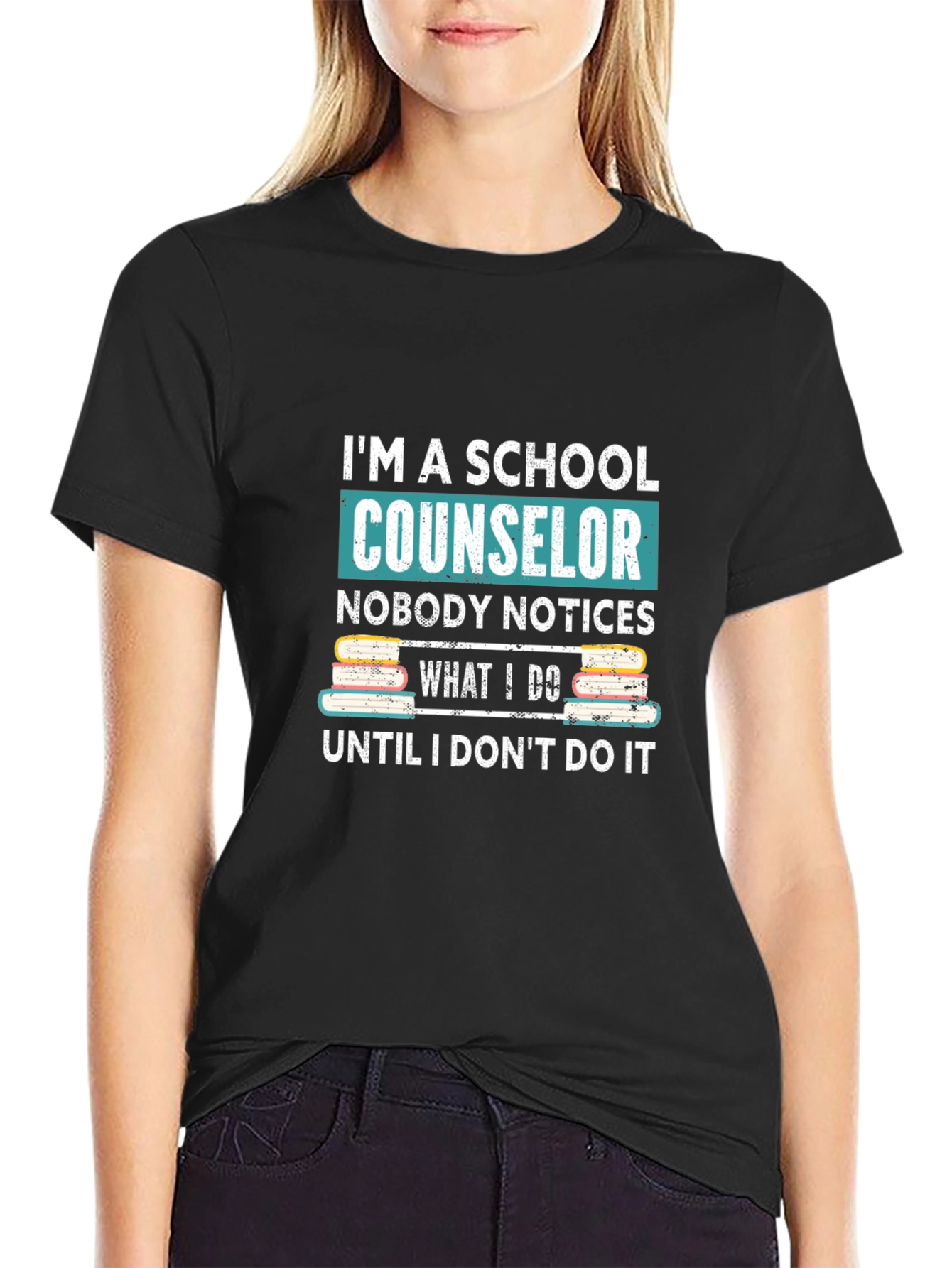 School Counselor Graphic T-Shirt - Black