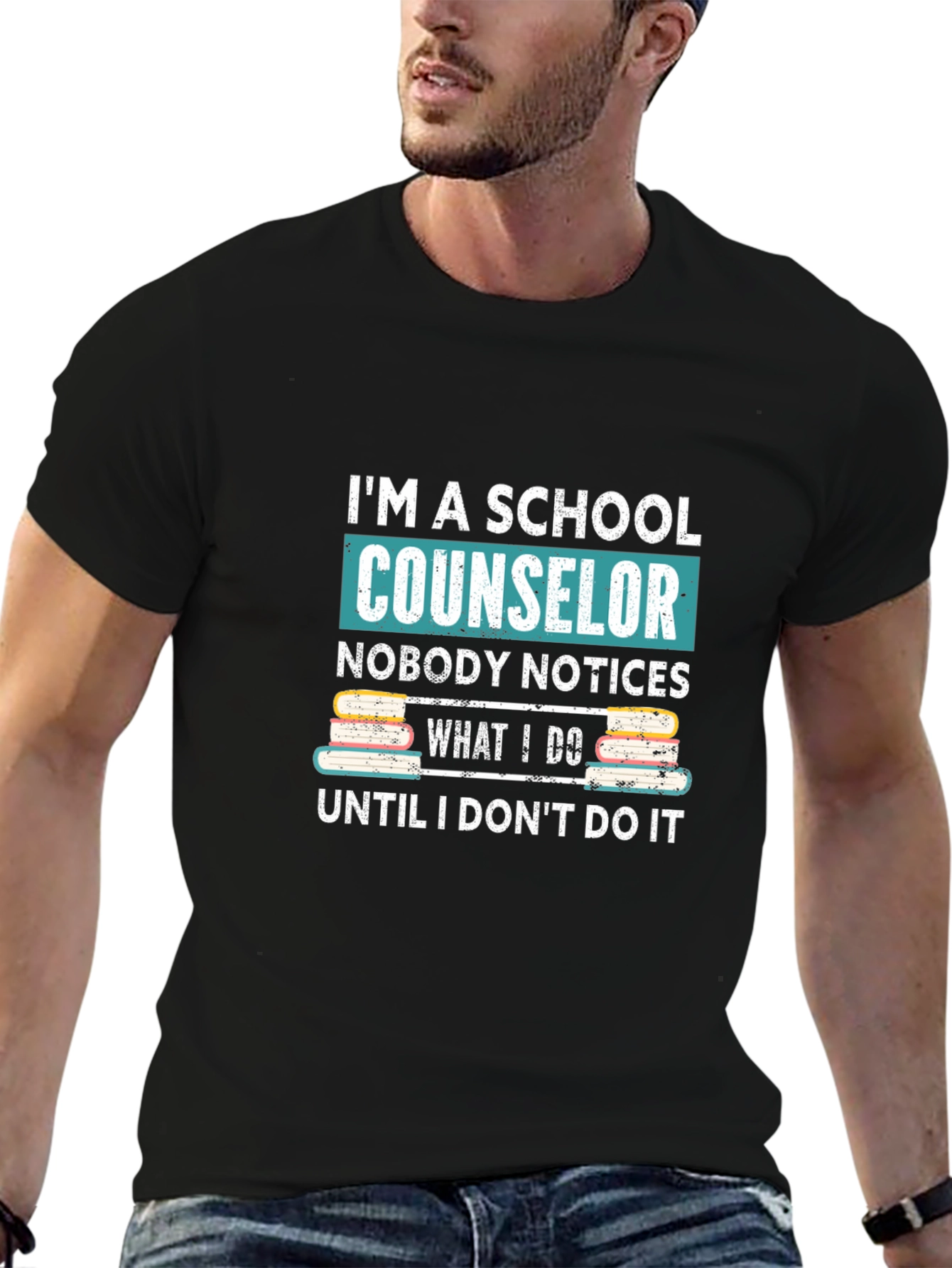 School Counselor Graphic T-Shirt - Black