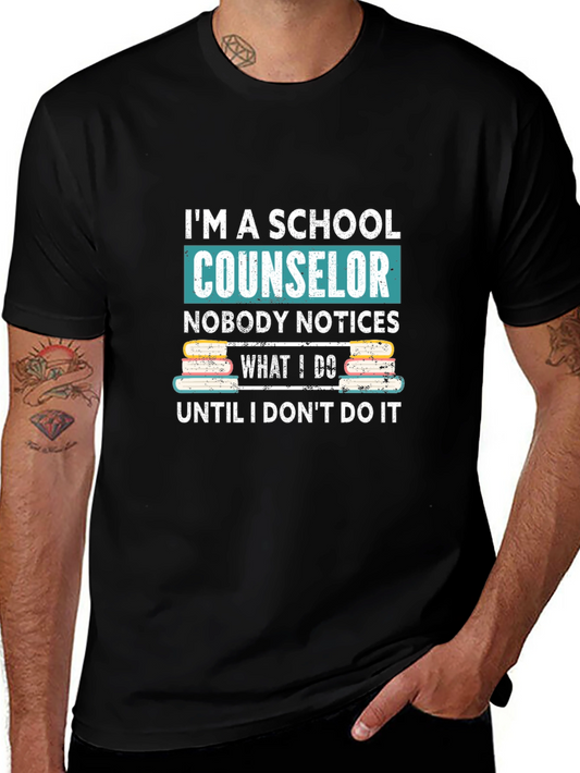 School Counselor Graphic T-Shirt - Black