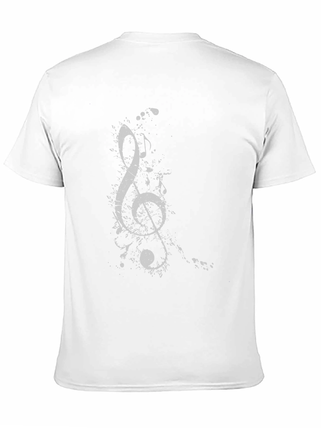 Treble Clef Graphic Tee - Black Cotton T-Shirt